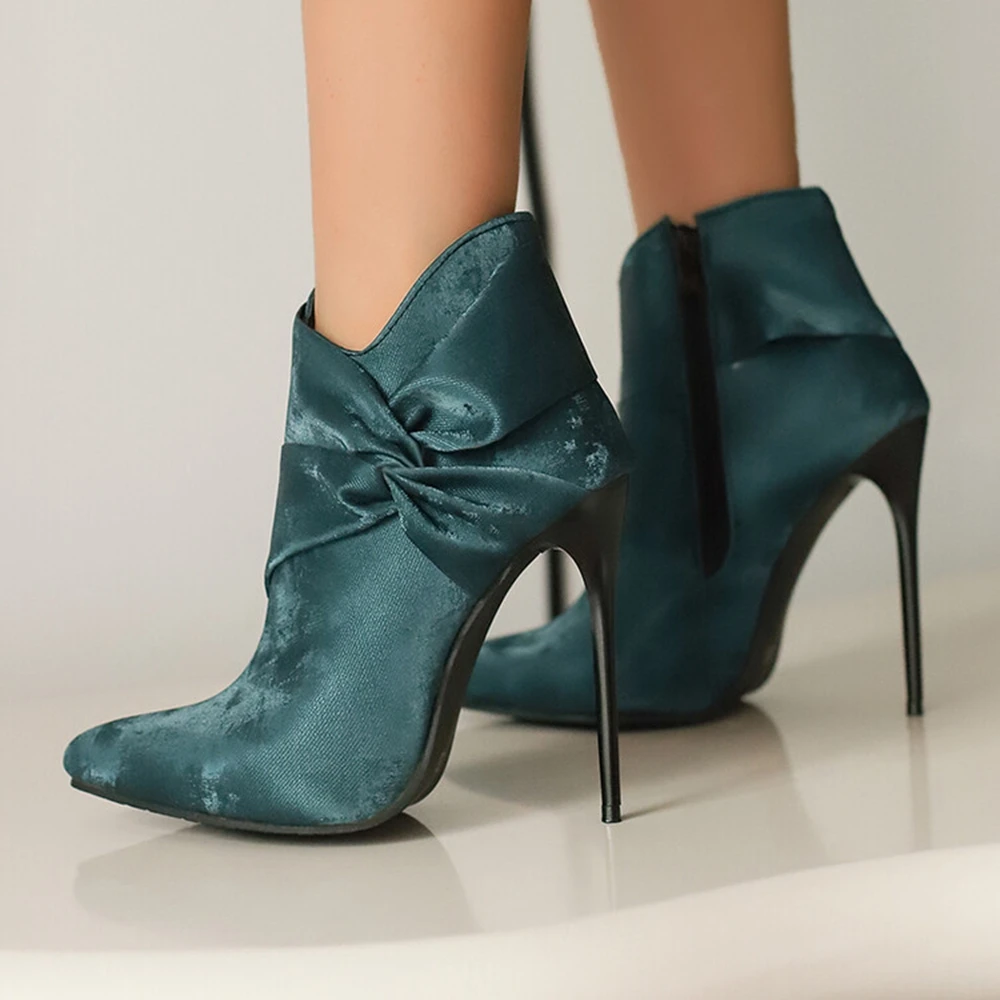 حذاء برقبة جذاب في الكاحل للنساء ، كعب عالي جدًا ، 12 حذاء برقبة سحاب ، حذاء قصير لحفلات الزفاف ، حذاء قوطي صنم ، أكبر مقاس 47 48 #5