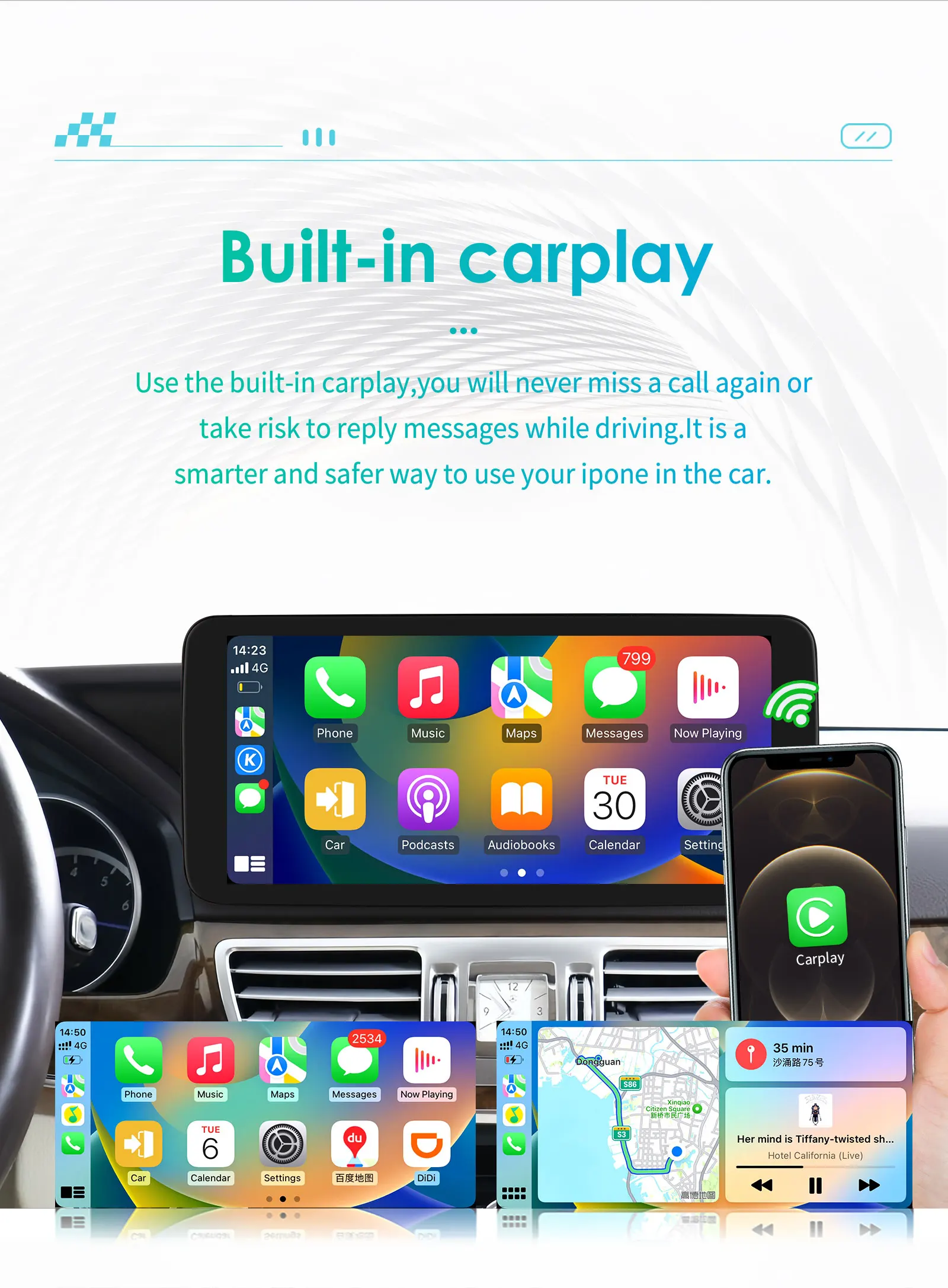 2Din AI Carplay Android Auto Car Radio For Mercedes Benz W212 NTG 4.0 4.5 5.0 2009-2016 E-Class E200 E230 E260 E300 S212 4G GPS