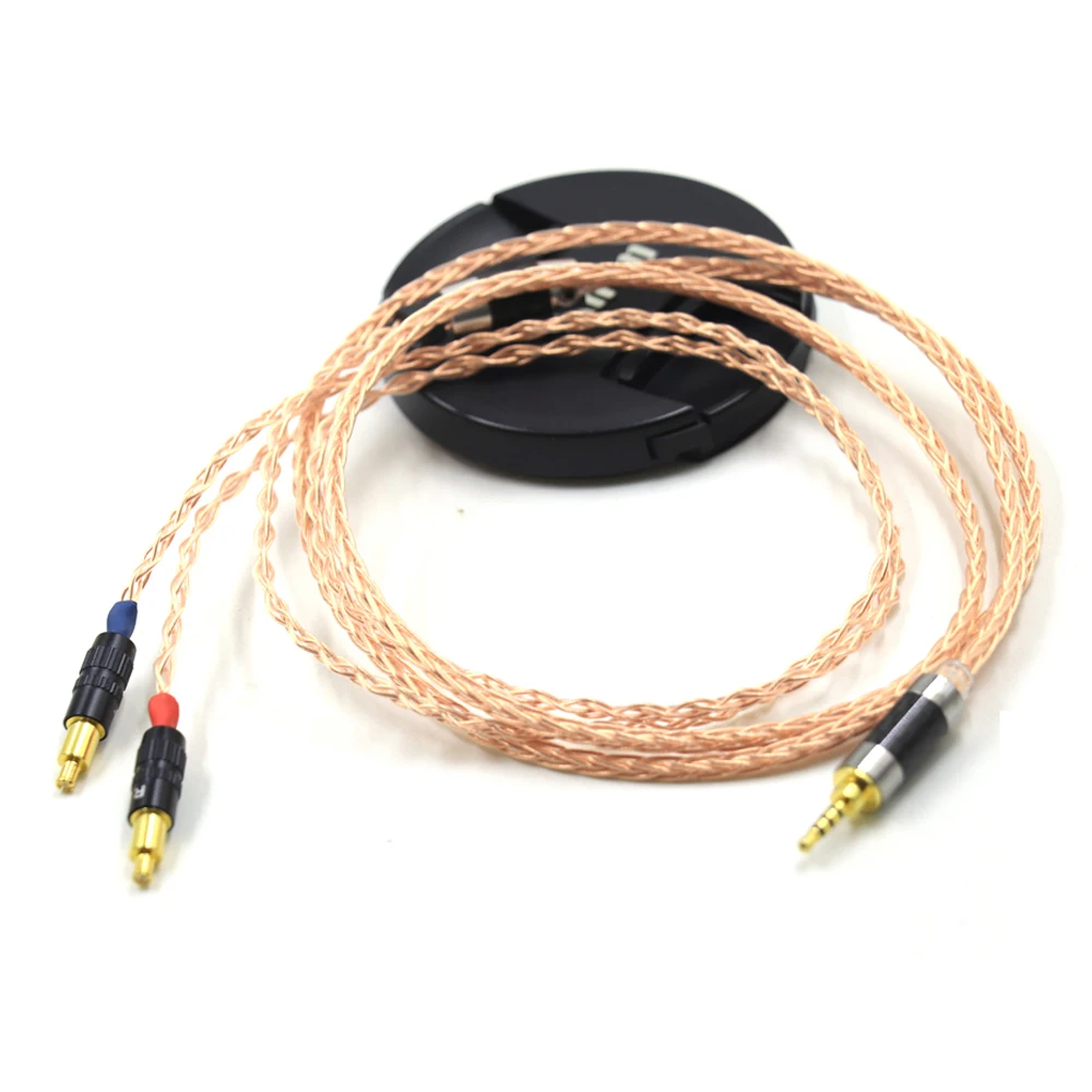 HIFI 7N واحد كريستال النحاس النقي سماعة ترقية وصلة كابل ل تكنيكا ATH-WP900 MSR7B AP2000 ES770H SR9 ADX5000