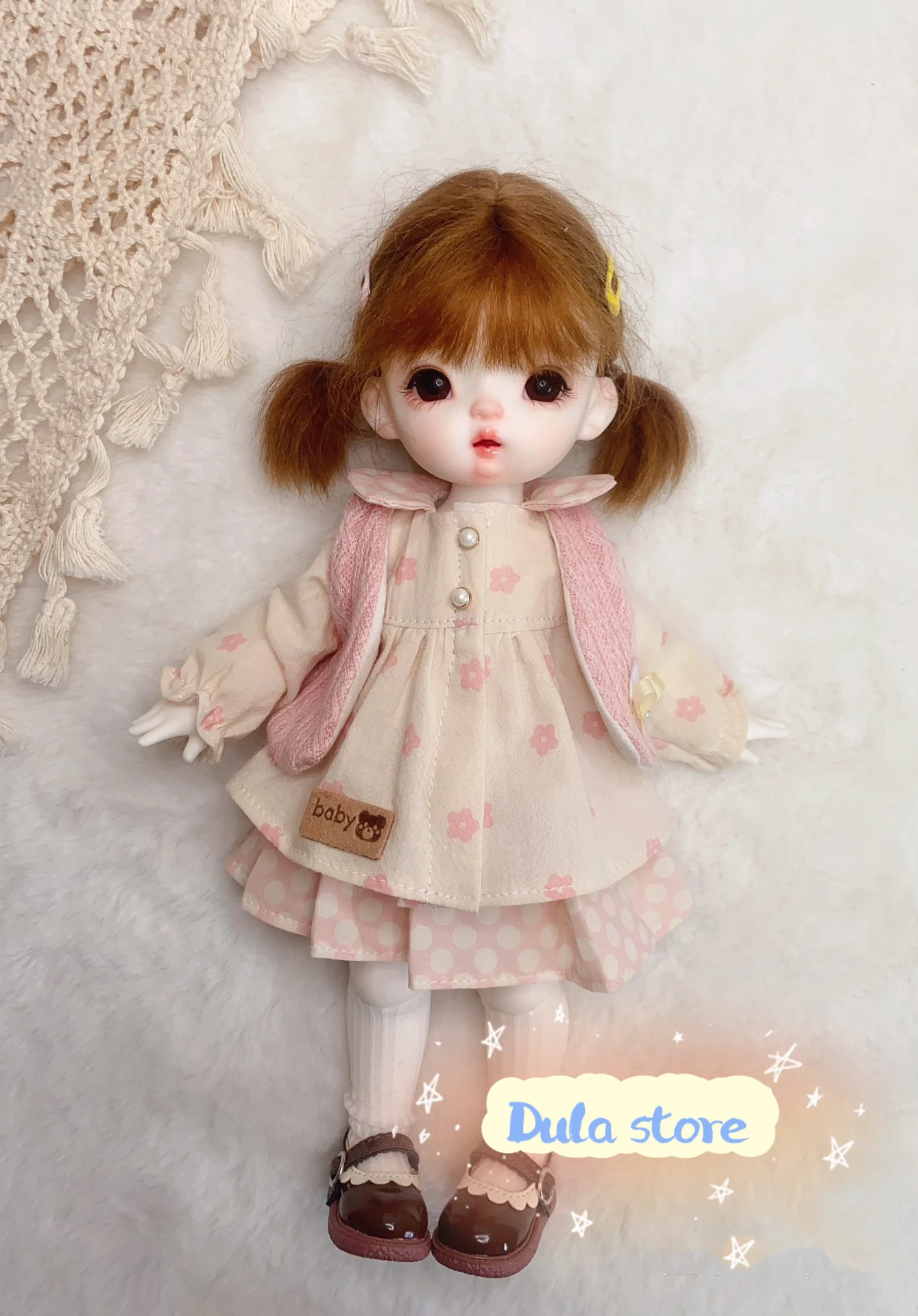 (الخزون النهائي) دولا ملابس دمى فستان الوردي زهرة تنورة بنطلون Azone Licca ICY JerryB 1/6 Bjd إكسسوارات دمي