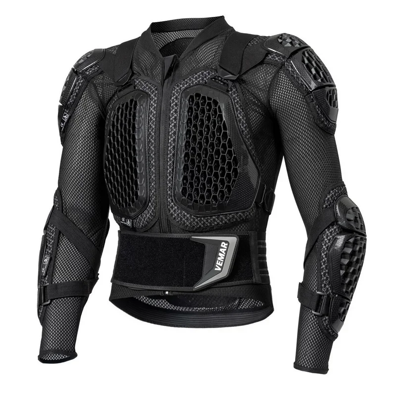 Men's Motorcycle Jacket Male Professional Breathable Armor with Full Upper Body Protection Shoulder/Elbow/Chest/Back Guard
