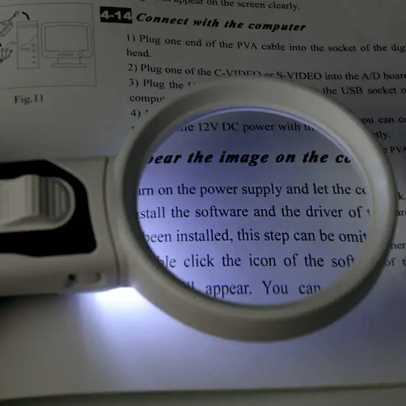 光学レンズ虫眼鏡 LED ライト付き複数ルーペ電話画面拡大鏡ヘルピングハンドはんだはんだクランプツール
