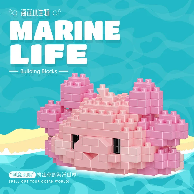 Marine Animals Micro Particle Building Blocks Toys for Children 6 to 10 Years Animal Diy Assembled Toys Puzzle Games Child Gifts