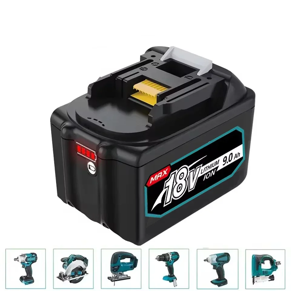 For Makita 18V 9.0Ah/18.0Ah Rechargeable Lithium Battery with LED Indicator High Capacity for Makita Cordles Power Tool Battery