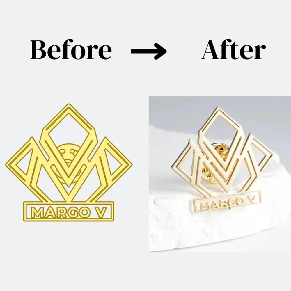 Custom logo brooch, any logo/graphic/pattern/shape, company logo, painting image design brooch, birthday gift, unique gift