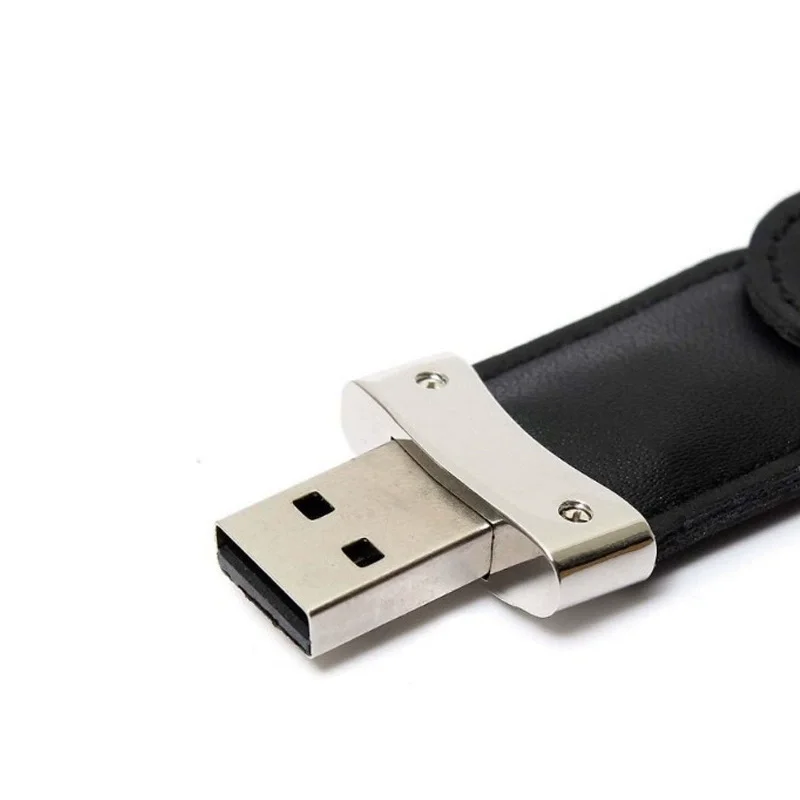 ฟรีที่กําหนดเองการพิมพ์สีโลโก้สีโลหะหัวเข็มขัดหนัง USB2.0 แฟลชไดรฟ์ 4GB 8GB 16GB 32GB 64GB 128GB