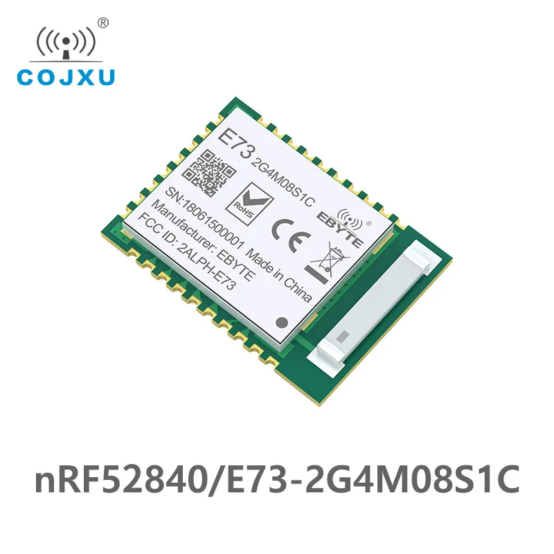 nRF52840 2.4GHz IC RF Module  8 dBm cojxu E73-2G4M08S1C  Long Range ebyte Bluetooth 5.0 nrf52 nrf52840 Transmitter and Recieever