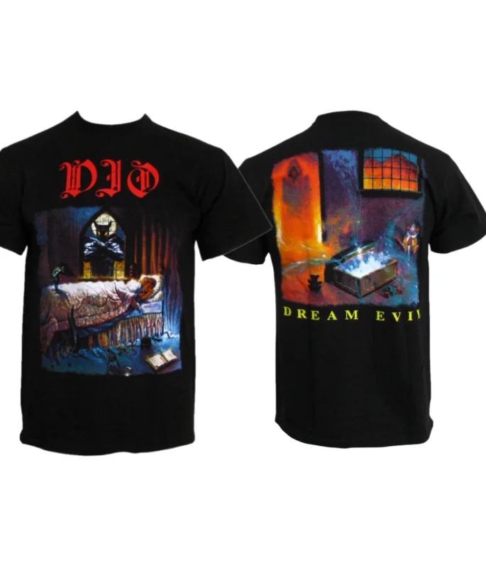 Dio - Logo Artistic Pattern Classic Heavy Metal Band T-shirt Casual Street Style Cotton T-shirt for Men and Women