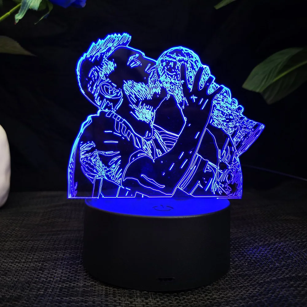 Footballer Lionel Messi 3D Night Light Remote Control and Touch 16 Color Changing Room Decoration Bedside Table Lamp Fans Gift