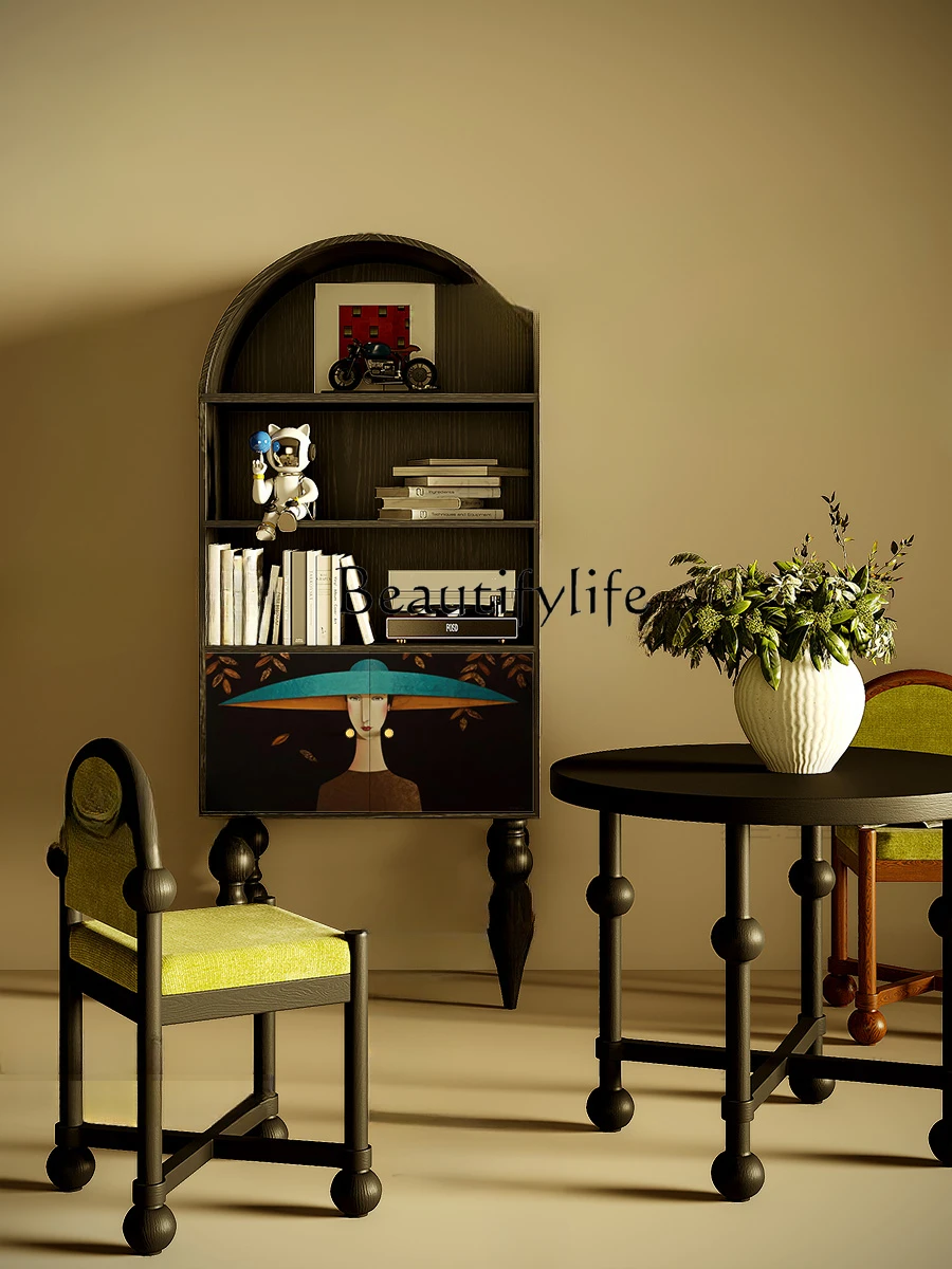 

Abstract Character Bookcase Solid Wood Entrance Entrance Cabinet