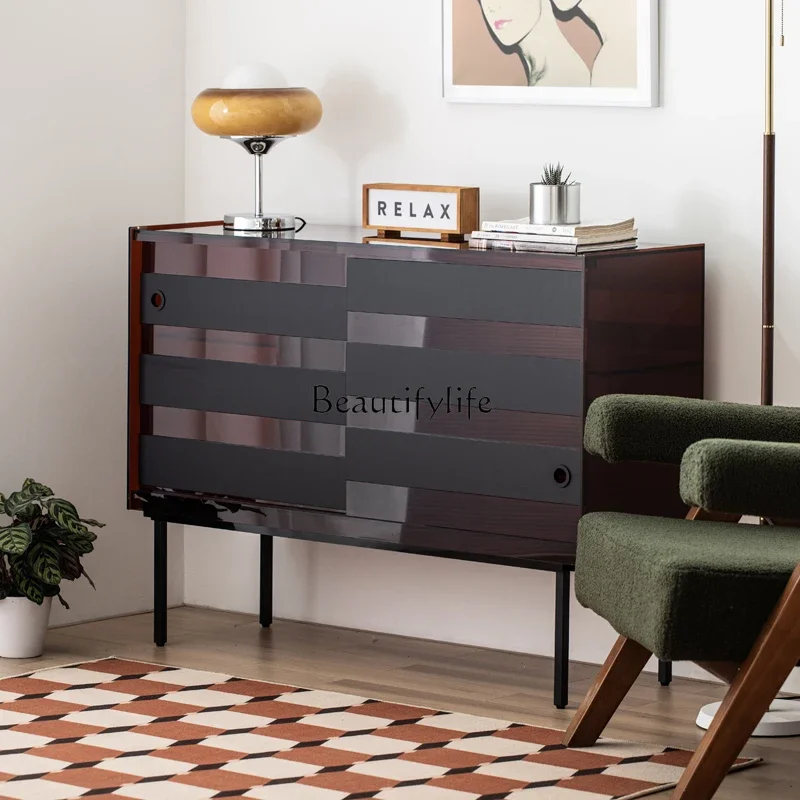 

yj7 Gray square acrylic antique striped bedroom sofa tea cabinet
