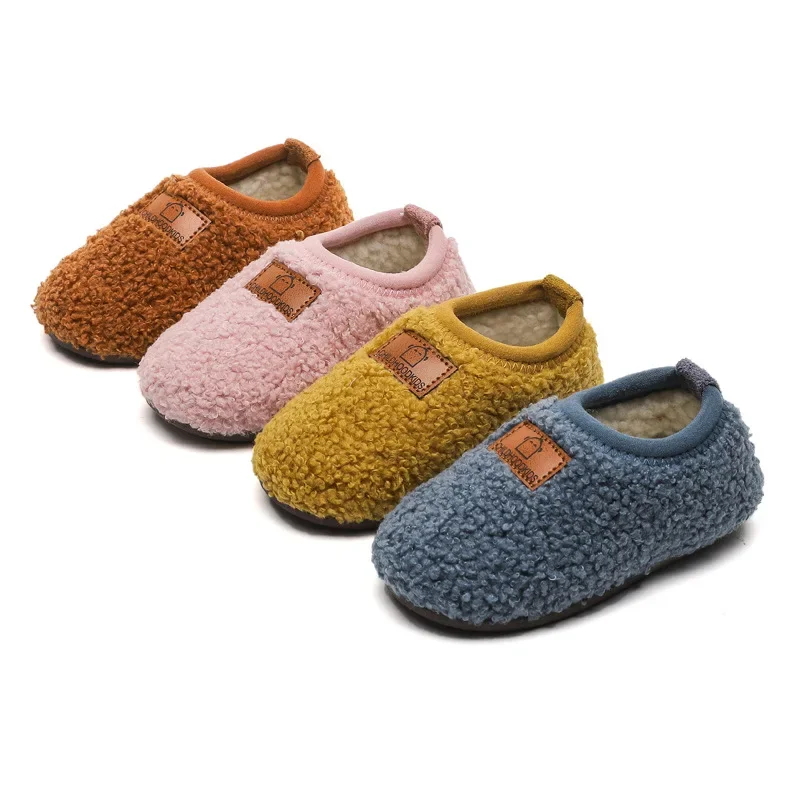 Gril Shoes Baby Cotton Shoe 2023Autumn Winter New Comfortable Warm Kid Shoe Plus Home Unisex Woolen Cotton Shoe Cute Home Shoes