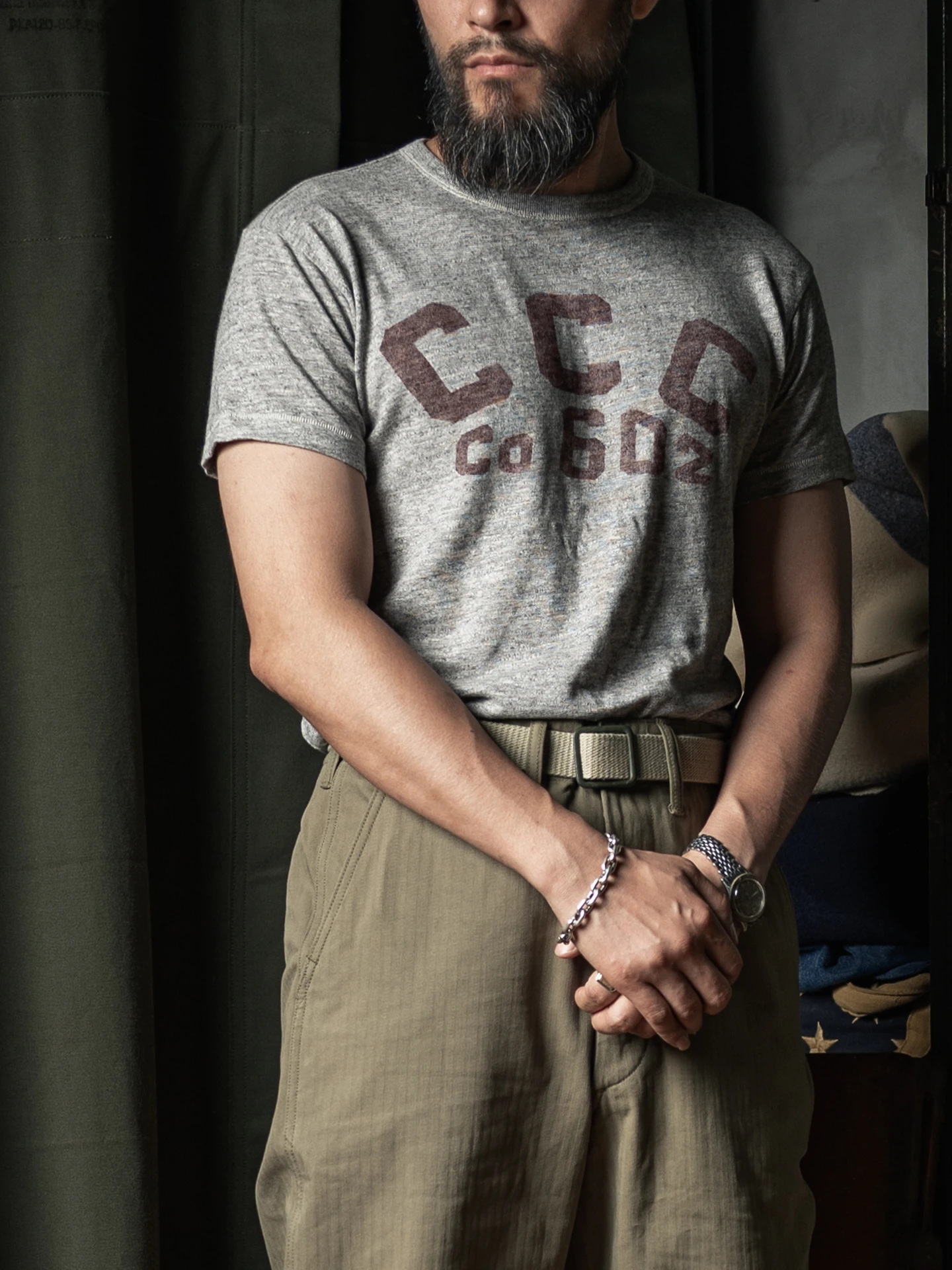 Rugged Bronson CCC 602 Baseball Team Conservation Group Short Sleeve T-Shirt Bamboo Fiber Breathable Sporty Casual Tee