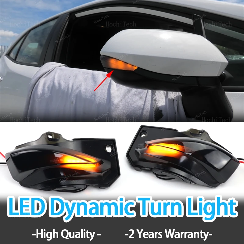 2x Dynamic Blinker LED Turn Signal Indicator Side Mirror Lamp For Toyota Corolla Sport E210 Sienta XP170 Yaris XP210 2019-21