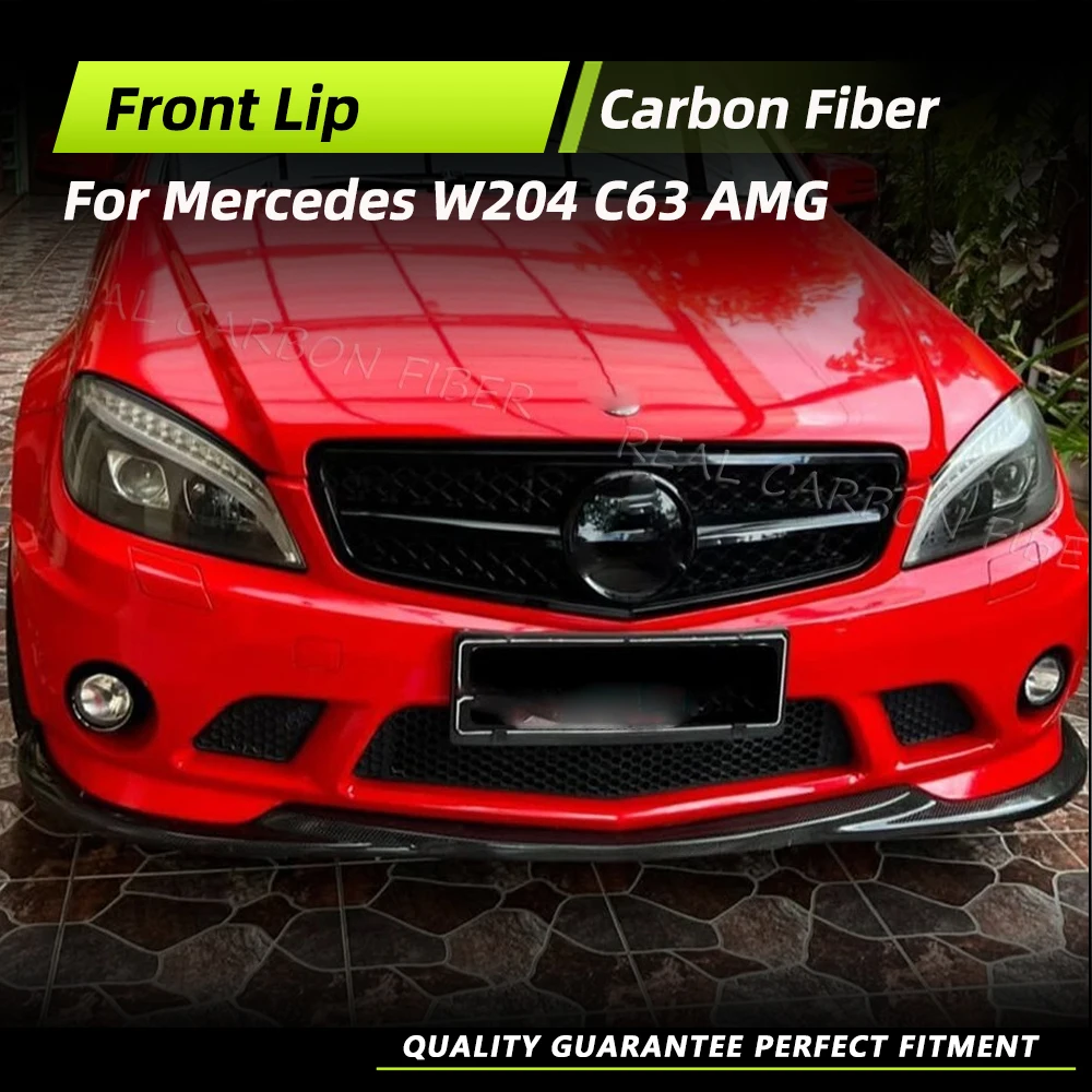 

Передняя губа для Mercedes Benz W204 C63 AMG 2008-2011, передний бампер, разделитель подбородка, спойлер, передний бампер, комплекты кузова из углеродного волокна