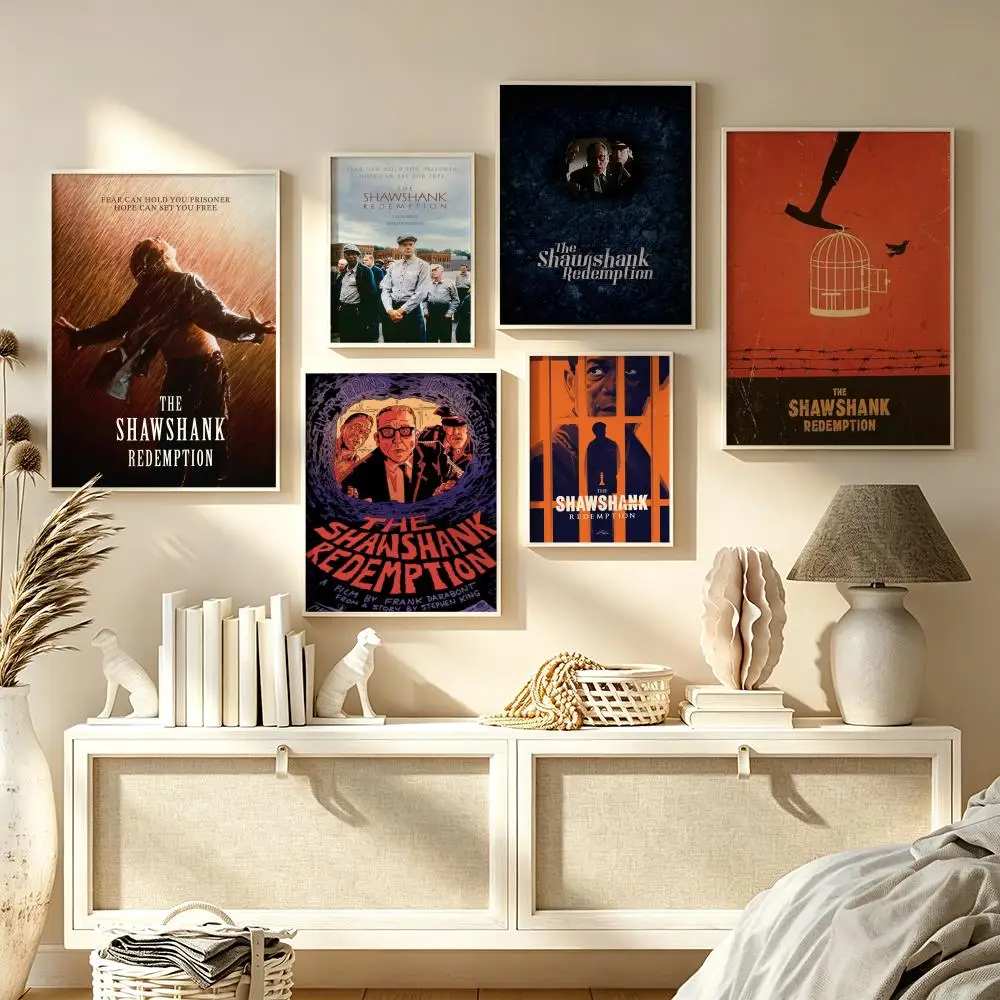 Affiche The Shawshank Redemption, art HD, autocollant mural imperméable, décoration esthétique pour la maison, le salon, la chambre à coucher, le bar