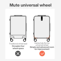 Hanke Innovative Design 20" Carry On Suitcase 24" Travel Luggage Aesthetic Narrow Aluminum Frame PC Hardside Spinner Wheel H9860 3