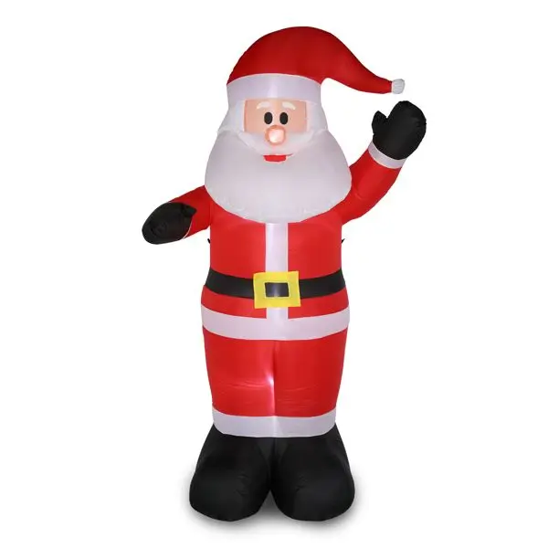 8ft Inflatable Santa Claus with 4 String Lights, Outdoor Christmas Decoration for Yard and Garden, Festive Holiday Inflatable wi