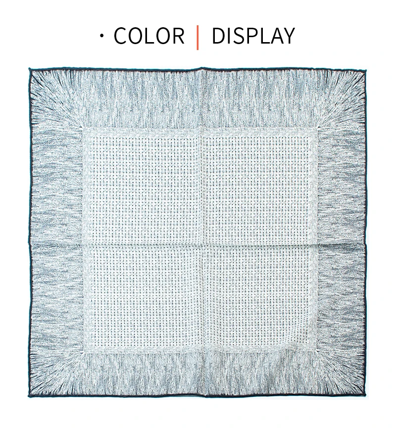 

Elegant Women Scarf Silk Wool Blend Double Sided Textured Print Warm Square Shawl Festival Gift For Ladies