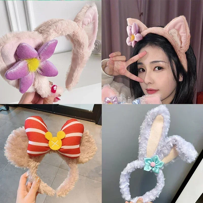 Disney LinaBell Headband Ear Headband For Adults Mickey Mouse Ears Headwear StellaLou Hairband Women ShellieMay Hair Accessories