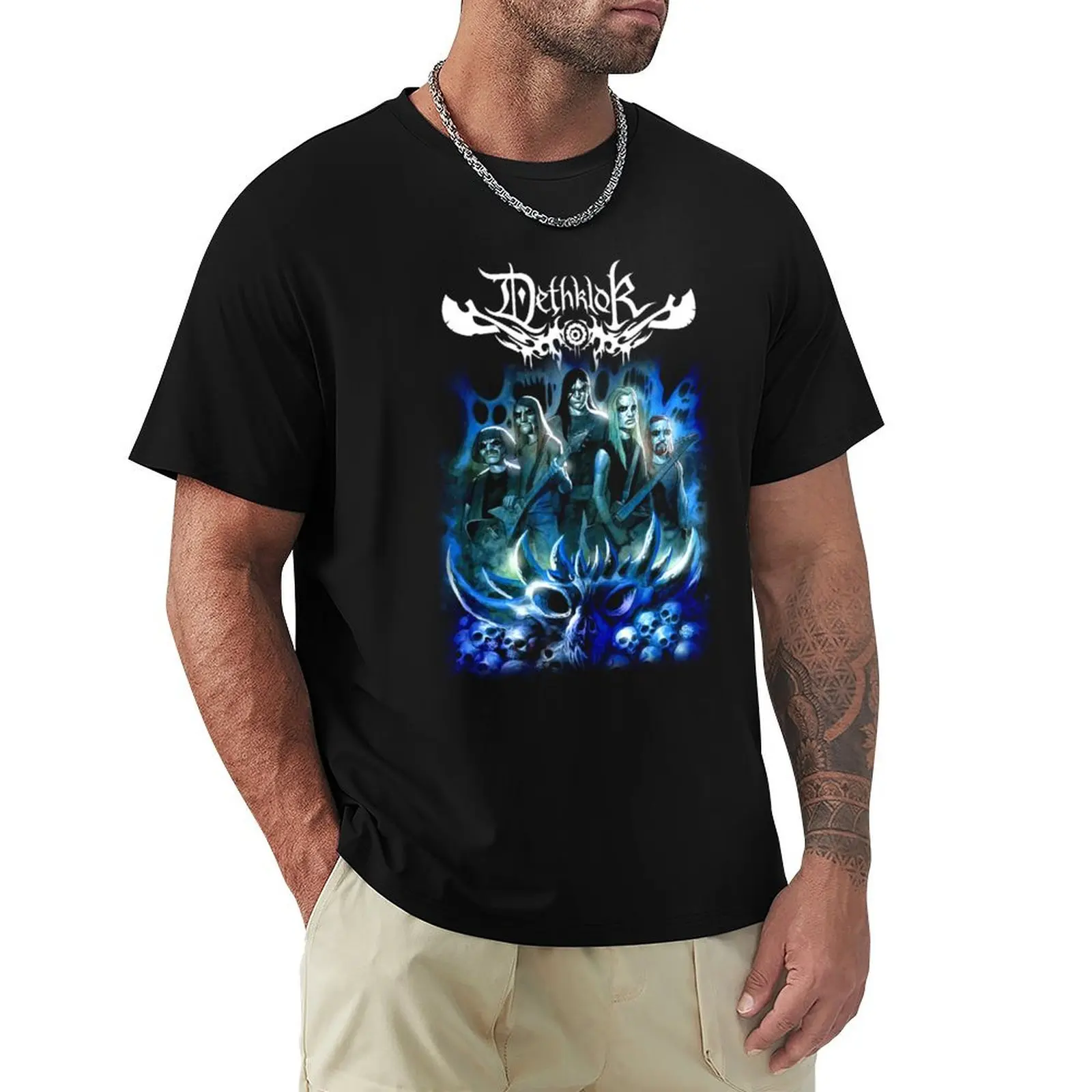 Dethklok Metalocalypse T-Shirt Plus Size Workout Short Sleeve Top