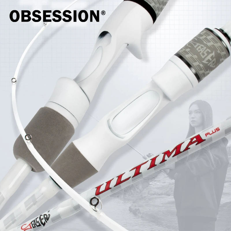

OBSESSION ULTIMA PLUS High Tonnage Cross Carbon Cloth Spinning Casting Fishing Rod 1.98m 2.13m ML&M White Ultralight Fishing Rod
