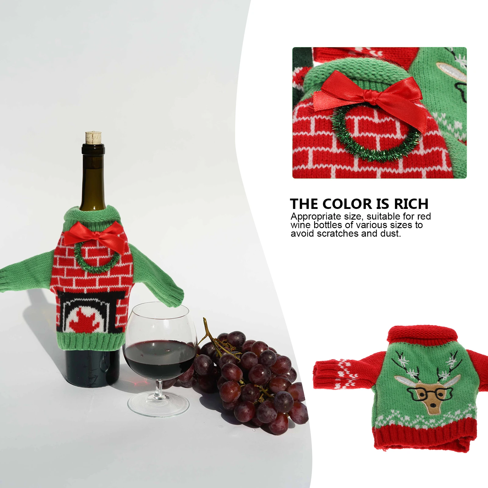 

Bottle Cover Christmas Decor Plastic Protective Sleeve Holiday Party nament Gift Travel Accessories Xmas Bottle Protector