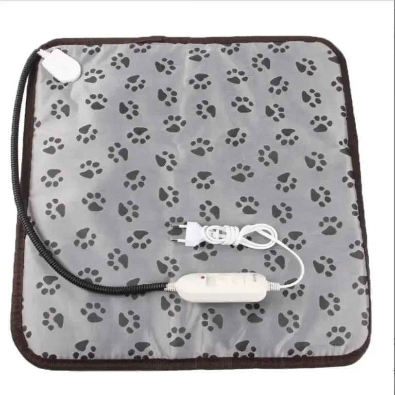 Adjustable Heating Pad Pet Dog Cat Puppy Mat Bed Pet Waterproof Bite-resistant Wire Electric Warmer Pad Power-off Protection