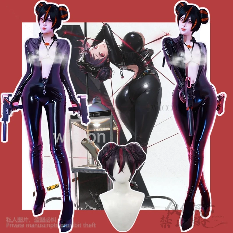 أزياء أنيمي نايكي آلهة النصر التأثيرية بدلة كوينسي المثيرة باللون الأسود من جلد البولي يوريثان قناع الثعلب للفتيات والنساء حسب الطلب