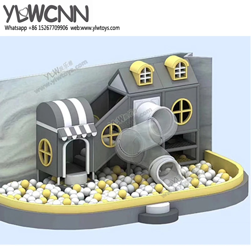 YLWCNN Ball Pool Fence Akcesoria dla dzieci Kryty miękki plac zabaw Park Kids Plastikowa rurka Slide Park Ball Pool Miękkie zabawki do zabawy