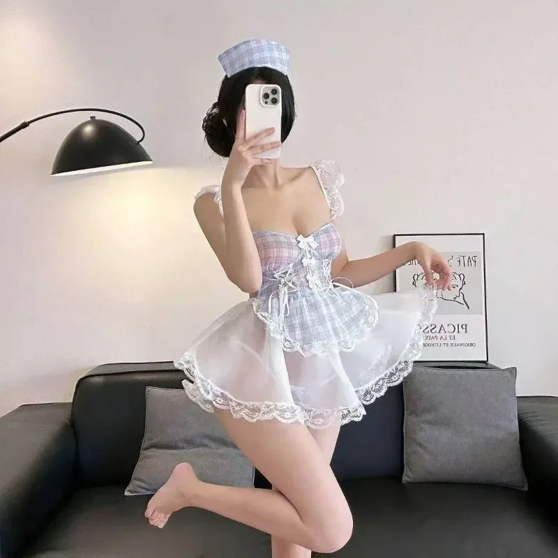Women's Sexy Cosplay French Maid Uniform Lady Sweet Roleplay Service Lingerie Dress Night Club Party Flirt SM Costumes
