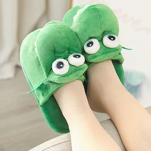 Mobile Baumwollschuhe für Damen, Nicht -Slip -Schuhe, Plüsch -Spielzeugruhschuhe, lustige Geschenke, Krokodilstil, Winter, neu 10 Hauptverkauf Pantufa Alligator - №7