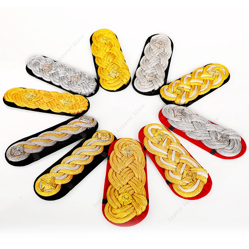 Épaulettes de sécurité, sangle en étoile en métal, décor de vêtements, uniforme de sécurité, accessoires de planche d'épaule, Badges à nœud, 1 paire