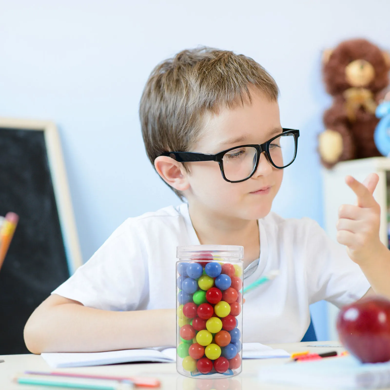 

100 шт. цветных маленьких шариков для счета, подходят для обучения математике и теории вероятностей