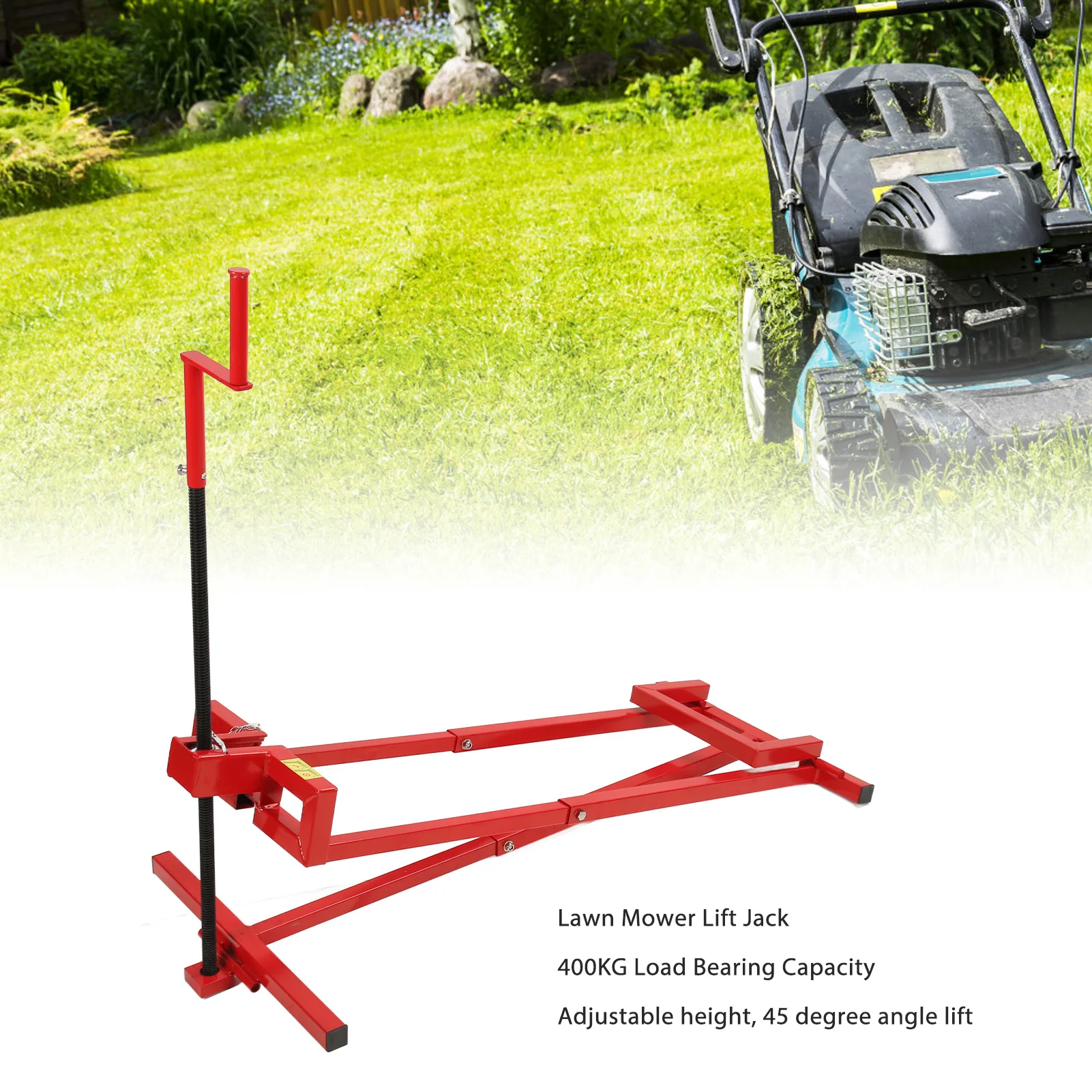 Riding Lawn Mower Jack Garden Tractor Lift Folding Trimmer Jack 400KG Load Bearing Capacity SM‑ML01