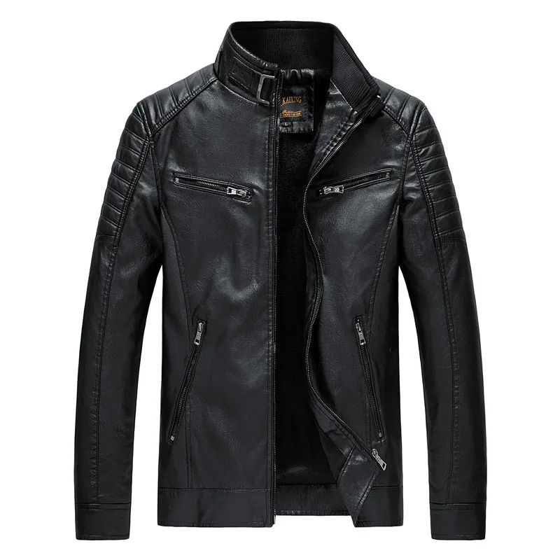 

Men's Leather Jacket, Men's Jacket, Winter Jacket, Men's Long-Sleeve Jacket, Leather Jacket