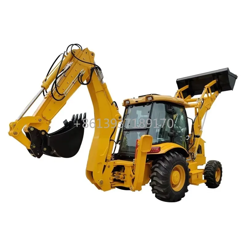 Trator de plástico com retroescavadeira e carregadeira frontal fabricado na China