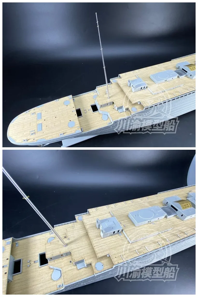 1/200 Scale ไม้ดาดฟ้า Masking แผ่นโลหะเสา PE ชุดอัพเกรดสําหรับ Trumpeter 03719 Titanic ชุดเรือชุด CY20011 ประกอบ