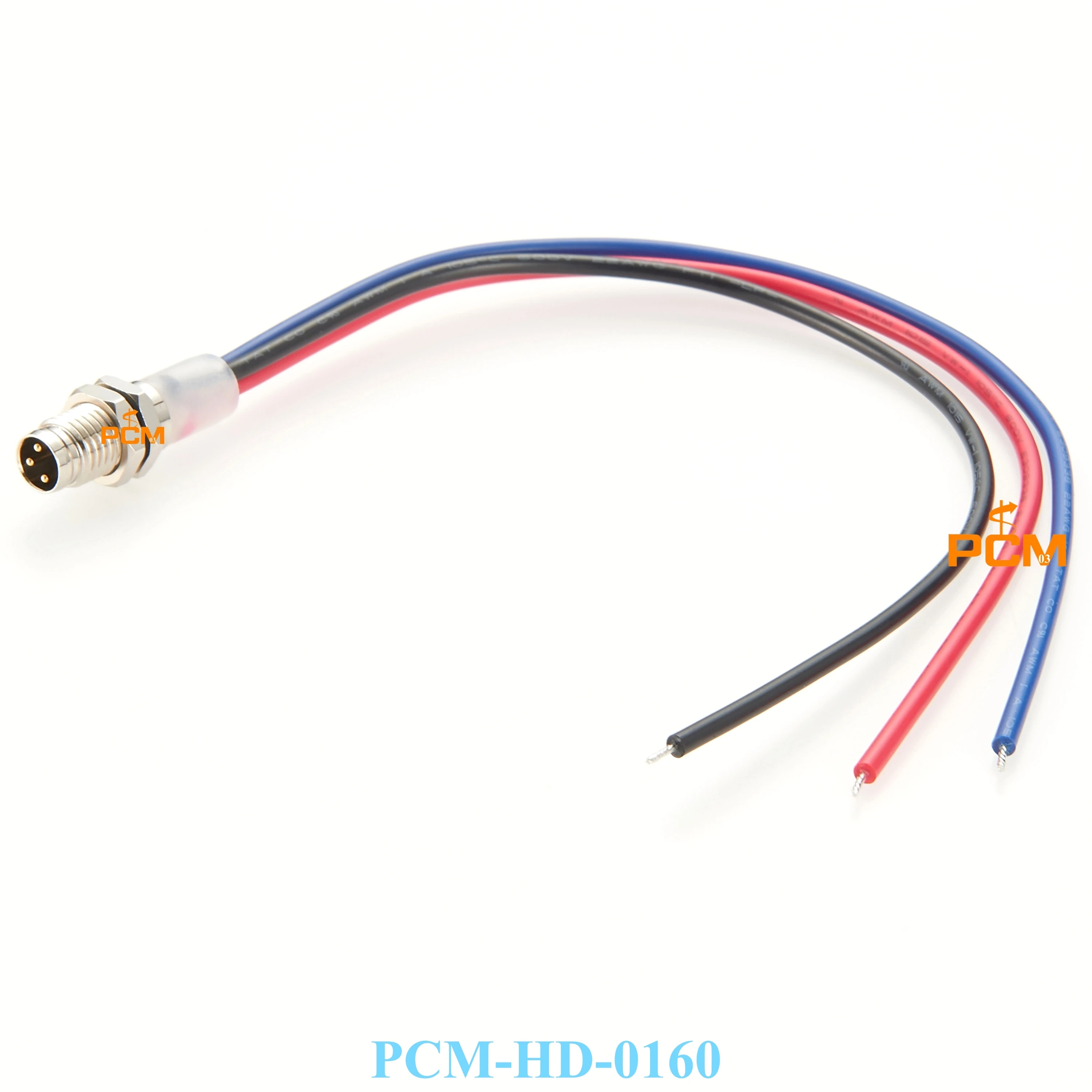 

M8 Flange Socket Plug Male with Wire 20CM 0.2m 3 4 Pin Electronic Wire Connecting Plate Front Plate Rear Bulkhead Connector