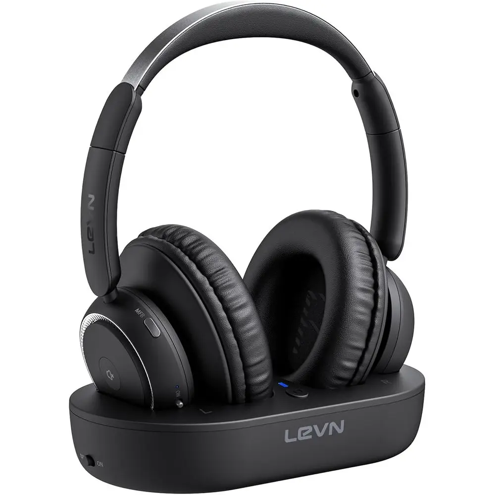 Wireless TV Headphones for the Hearing Impaired with Bluetooth 5.2 and Plug-and-Play Convenience