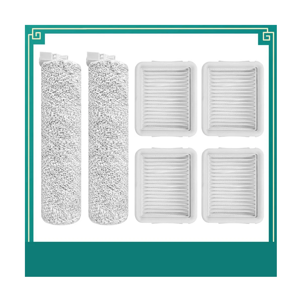 สำหรับ H100 Pro เครื่องดูดฝุ่นหุ่นยนต์แบบเปียกและแห้ง อะไหล่แปรงขนนุ่มแบบม้วน พร้อมไส้กรอง HEPA รุ่น A59E