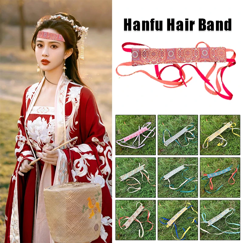 Ancient Chinese Style Super Fairy Headband Kimono Hanfu Cosplay Costume Headdress Chinese Traditional Hair Band Ribbon