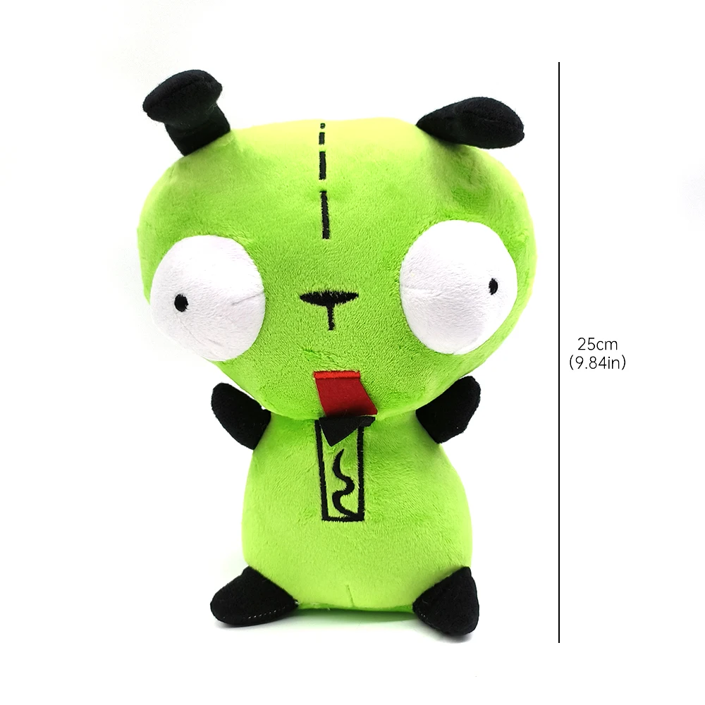 25cm Alien ET 3D Eyes Green Invader ZIM Plush Figure Toy Soft Stuffed Collectible Toy Christmas Gift Toys for Children