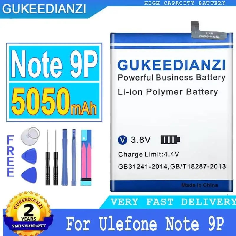 

Стабильный аккумулятор высокой емкости для мобильного телефона Ulefone Note 9P, 5050 мАч