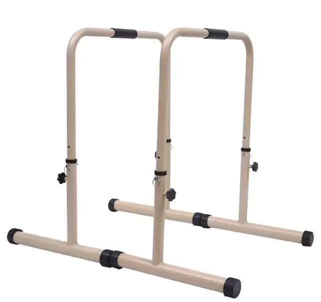 Indoor Stand Push Up Bicep Triceps Muscle Strength Dip Station Multi Function Round Metal Tube Adjustable Height Parallel Bars