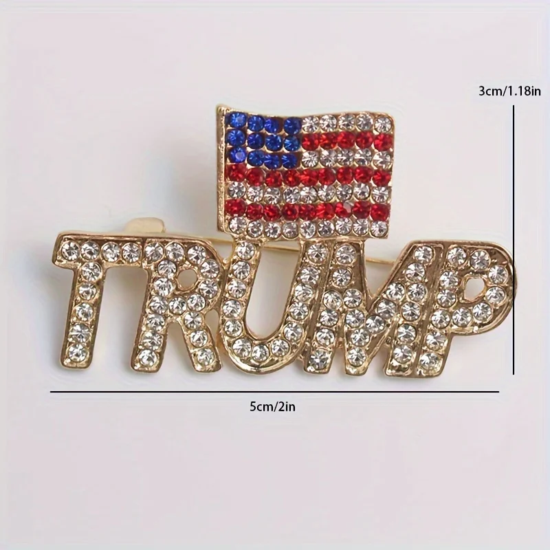 hot selling campaign creative trump america flag brooch high qualtiy patriotic badges pin