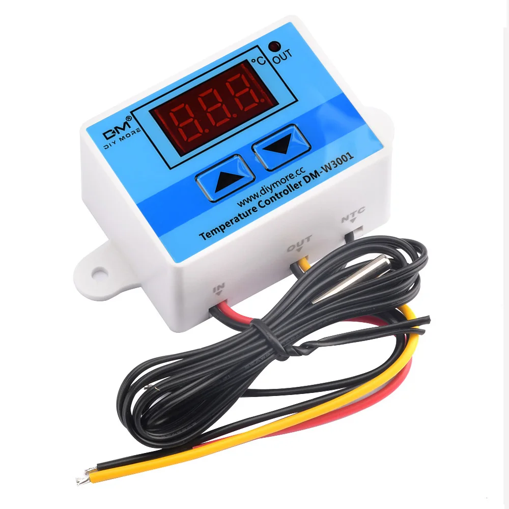 W3001 DC 12V 24V 220V LED Digital Control Thermostat Temperature Microcomputer Switch Thermometer Thermoregulator Sensor