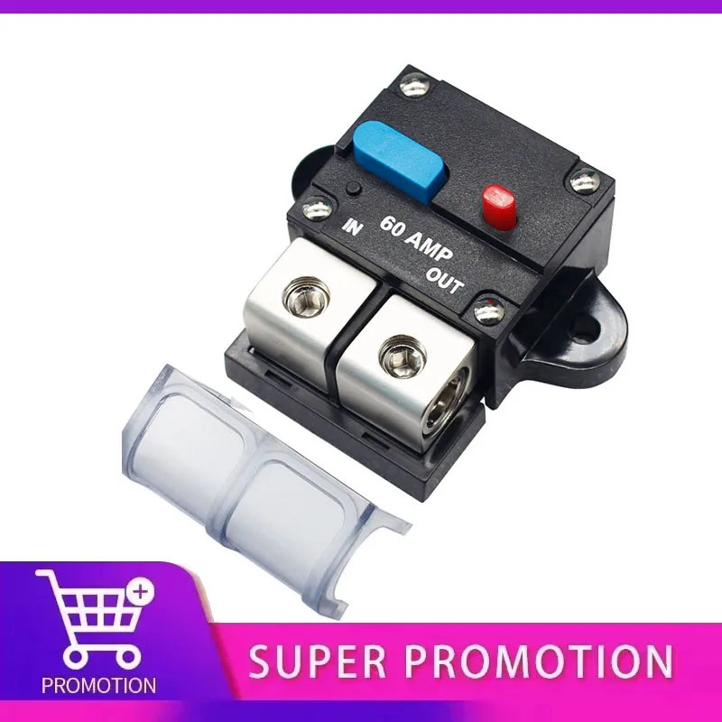 

Resettable Circuit Breaker Self Recovery Circuit Breaker Button 50A 80A 100A 200A 250A 300A for Car Boat Audio Amps Protection