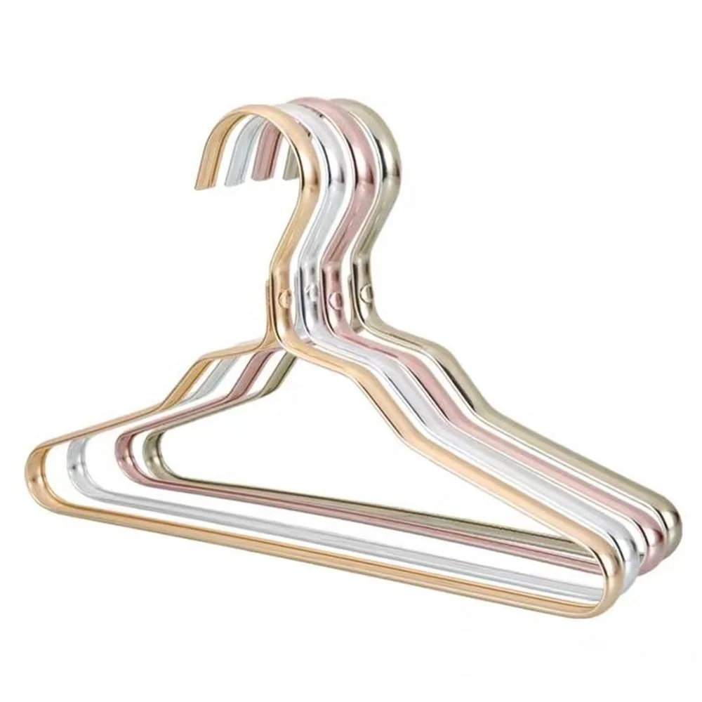 

High Quality Durable Use Colorful Option Gold Aluminum Alloy Cloth Hangers For Adult And Kids