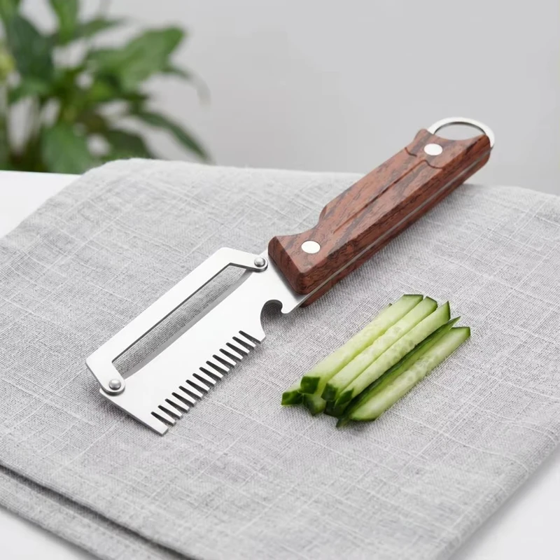 Three In One Peeling Tool Stainless Steel Kitchen Fruit And Vegetable Peeling Tool Bottle Opener Fruit Dicing Tool